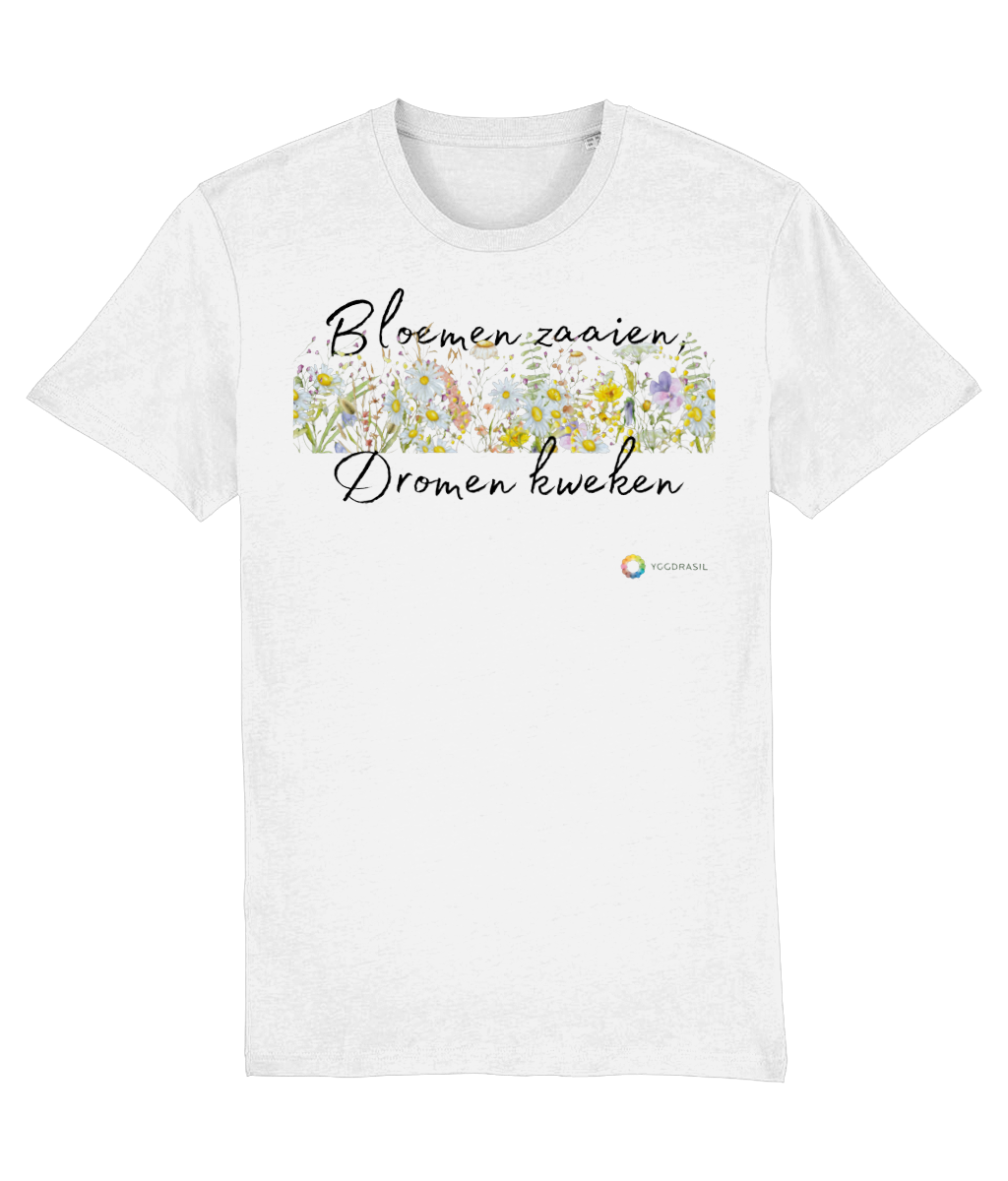 Unisex T-shirt, Bloemen zaaien